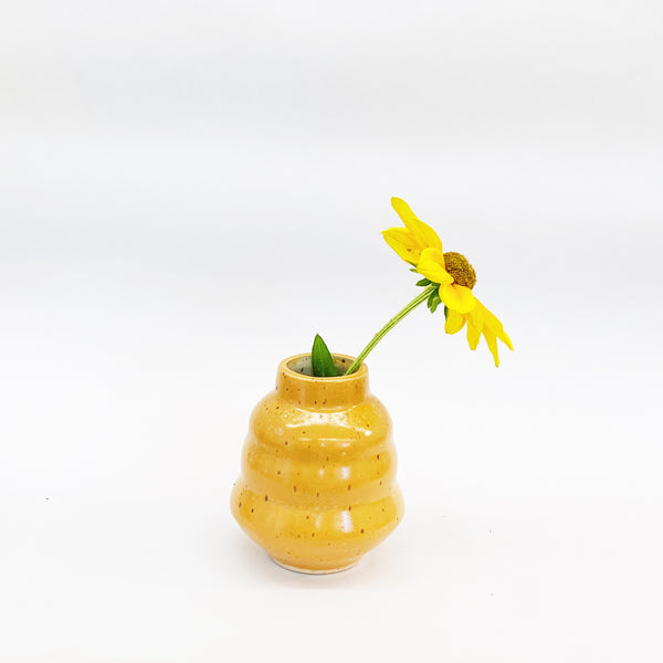 Mustard Kong Bud Vase